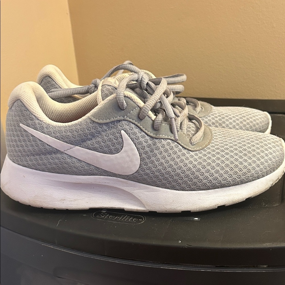 Nike Light Gray and White Running Shoes